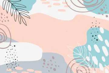 Pastel Botanical Abstract Composition wallpaper