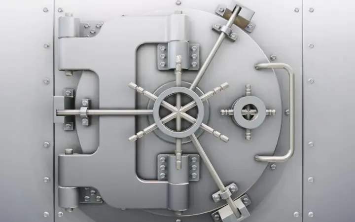 Heavy Steel Vault Door as a phone lock screen