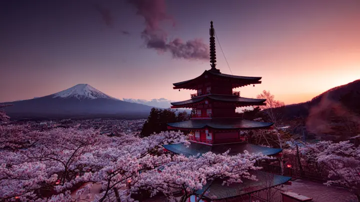 Pagoda At Sunset as a phone lock screen