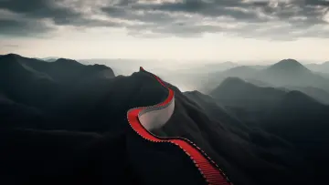 Path Through The Mountains wallpaper