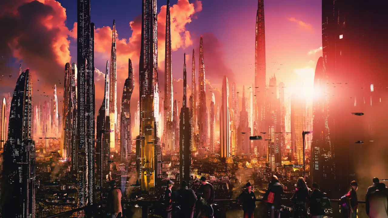 Spires of the Crimson Sky – black and brown desktop wallpaper, 3840×2160