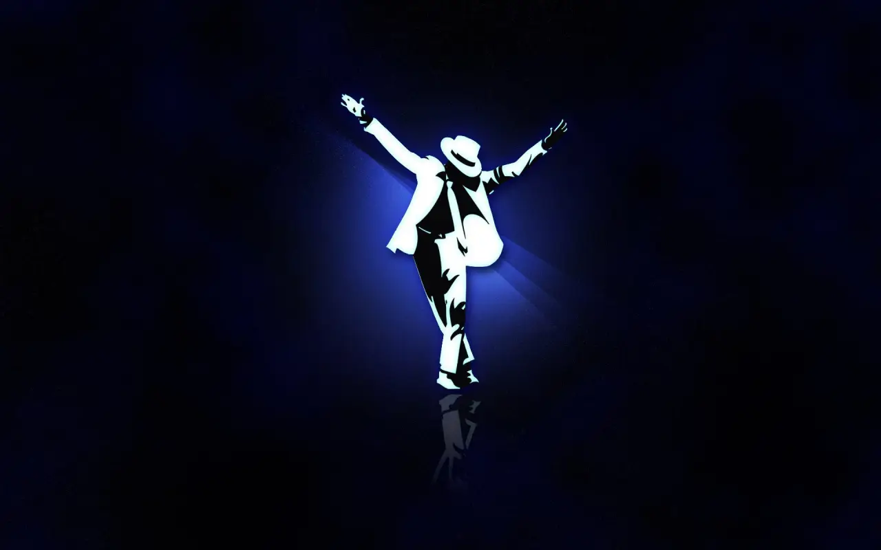 King of Pop Silhouette – black and purple desktop wallpaper, 1920×1200