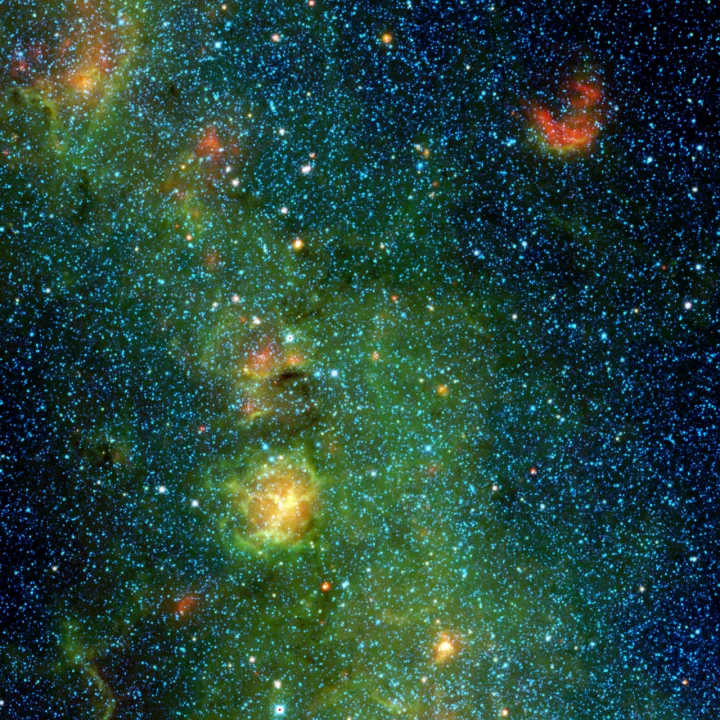 Storm of Stars in the Trifid Nebula as a phone lock screen