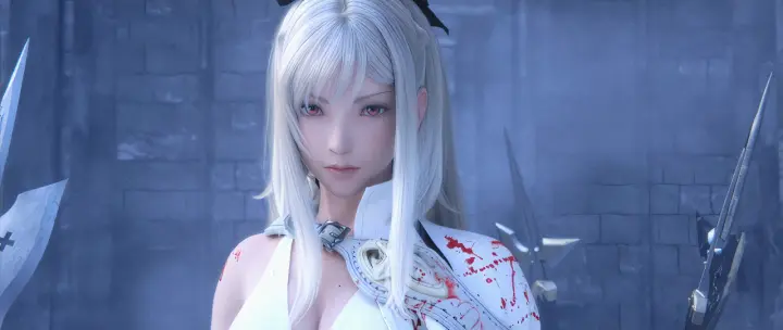 Gaze of the White Queen as a phone lock screen