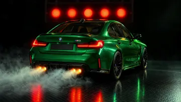 Green Bmw M3 Burnout live wallpaper