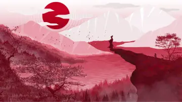 Red Horizon Samurai Peak wallpaper