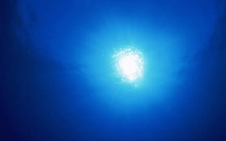 Sunlight Piercing Deep Ocean as a phone lock screen