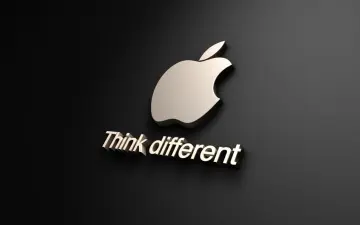 Think Different Metallic Logo wallpaper