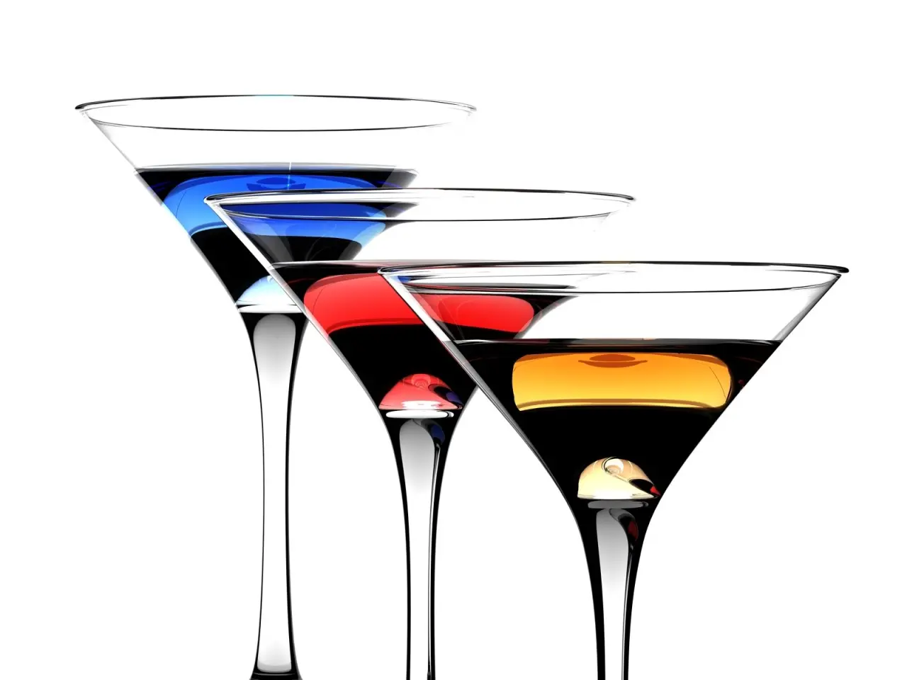 Vibrant Cocktail Glasses Alignment – white and grey desktop wallpaper, 1600×1200