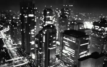 Midnight City Lights Blur wallpaper