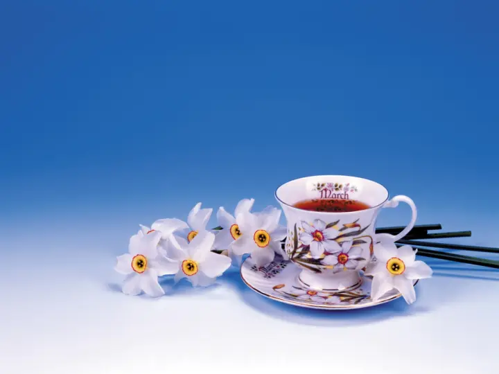 Spring Morning Tea as a phone lock screen