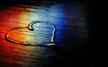 Water Droplet Heart Shape wallpaper