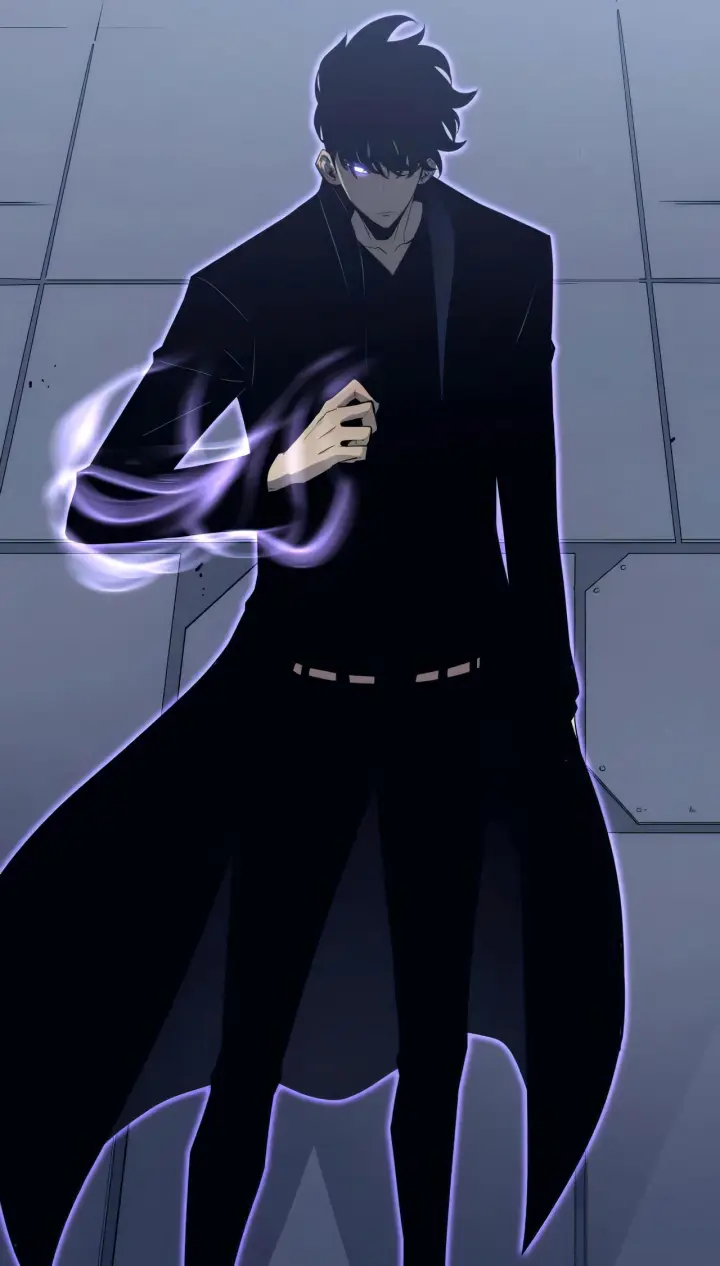 Shadow Monarch Rises as a phone lock screen