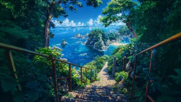 Stairs Down To The Sea wallpaper