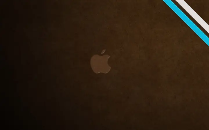 Leather Apple Minimal Design as a phone lock screen