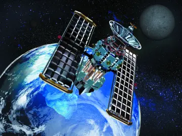 Satellite Orbiting Planet Earth wallpaper