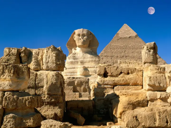Secrets of Giza Under Moonlit Skies as a phone lock screen