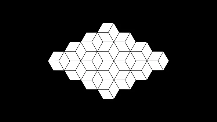 Geometric Diamond Cube Lattice as a phone lock screen