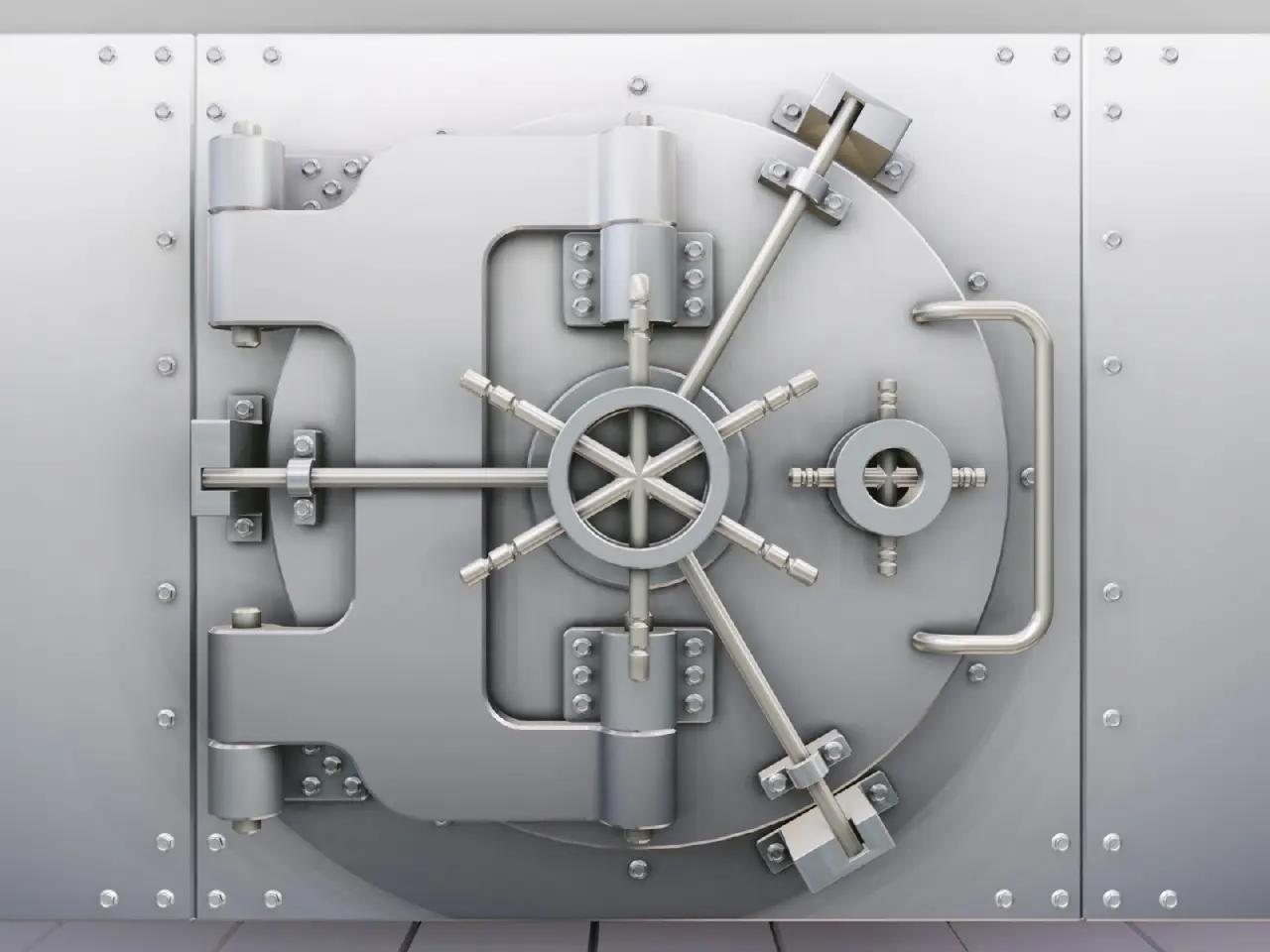Vault Door – grey desktop wallpaper, 1600×1200