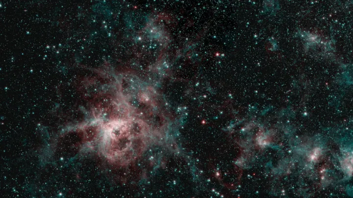 Tarantula Nebula Spitzer 2-Color Image as a phone lock screen