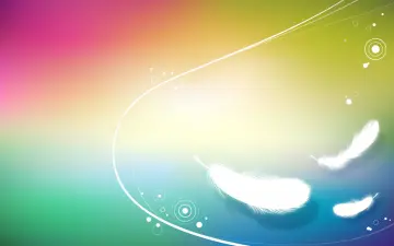 Floating Feathers In Light wallpaper