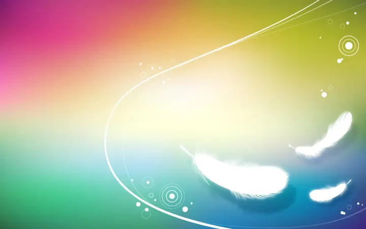Floating Feathers In Light as a phone lock screen