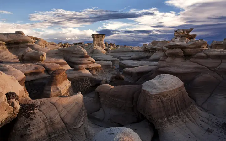Desert Badlands Stone Spires as a phone lock screen