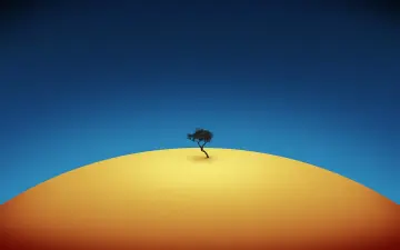 Lone Tree On Horizon wallpaper