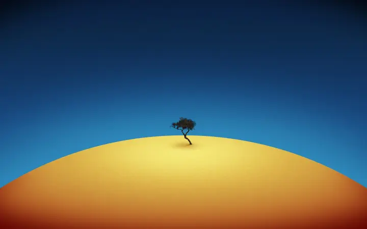 Lone Tree On Horizon as a phone lock screen
