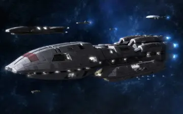 Fleet In Deep Space wallpaper