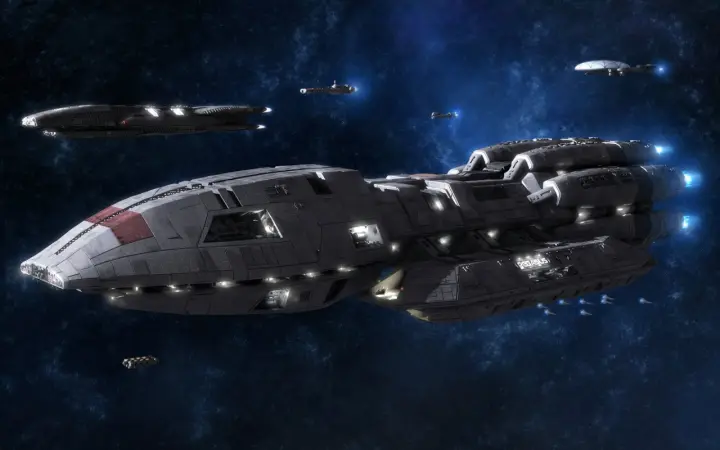 Fleet In Deep Space as a phone lock screen