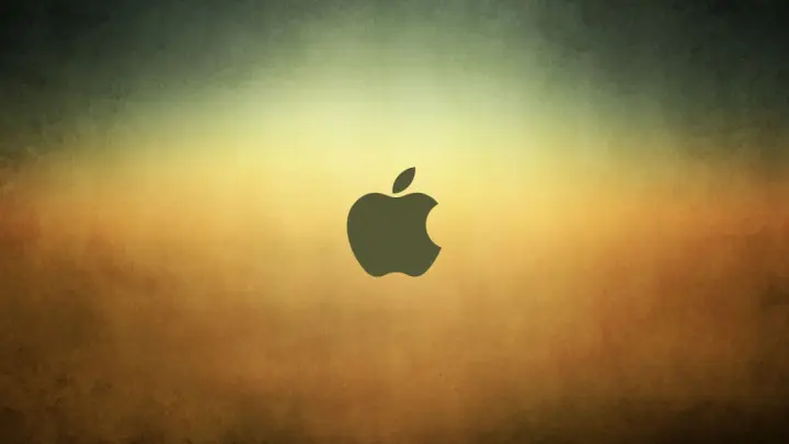 Vintage Apple Glow as a phone lock screen