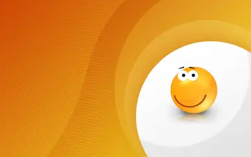 Smiling Orange Sphere wallpaper