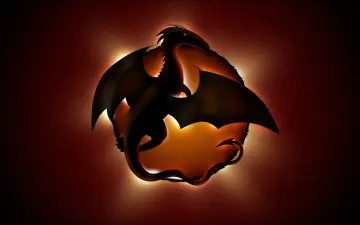 Shadow Dragon In The Fire wallpaper