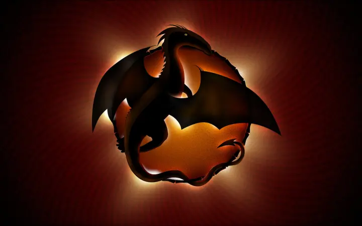 Shadow Dragon In The Fire as a phone lock screen