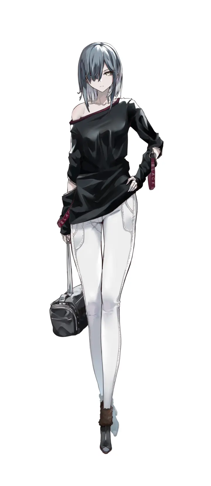 Stylish Anime Girl Walking as a phone lock screen
