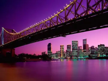 Purple Night Skyline wallpaper