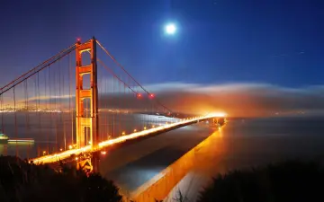 Golden Gate At Night wallpaper