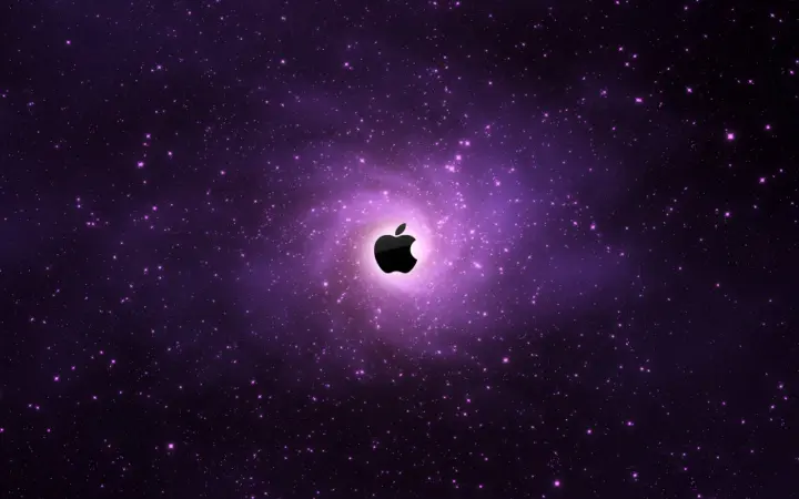 Cosmic Apple Nebula as a phone lock screen