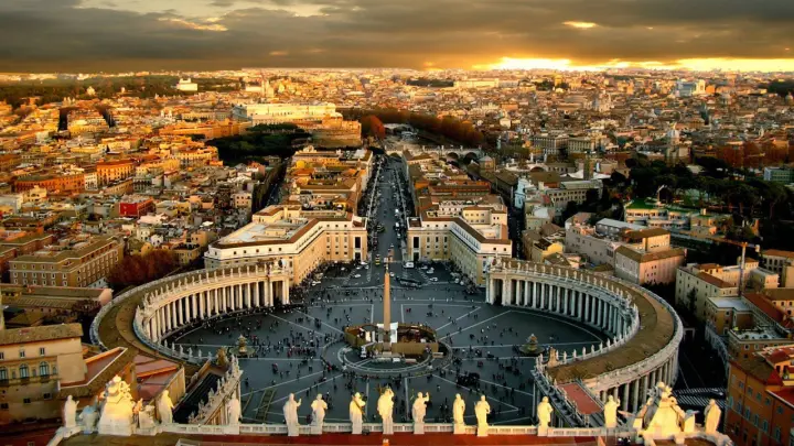Golden Hour Over Rome as a phone lock screen