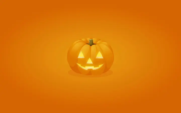 Jack-o'-lantern Pumpkin as a phone lock screen