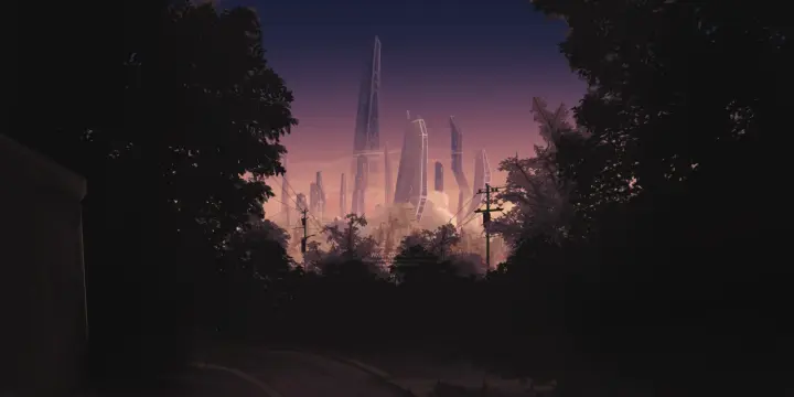 Towers Beyond The Trees as a phone lock screen