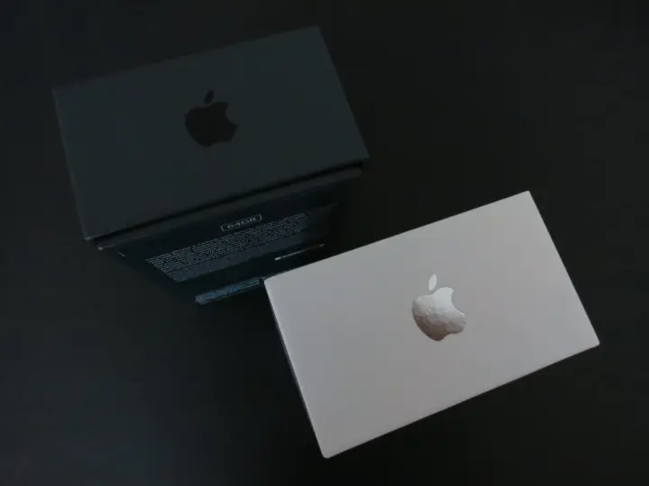 Monochrome Apple Product Boxes as a phone lock screen