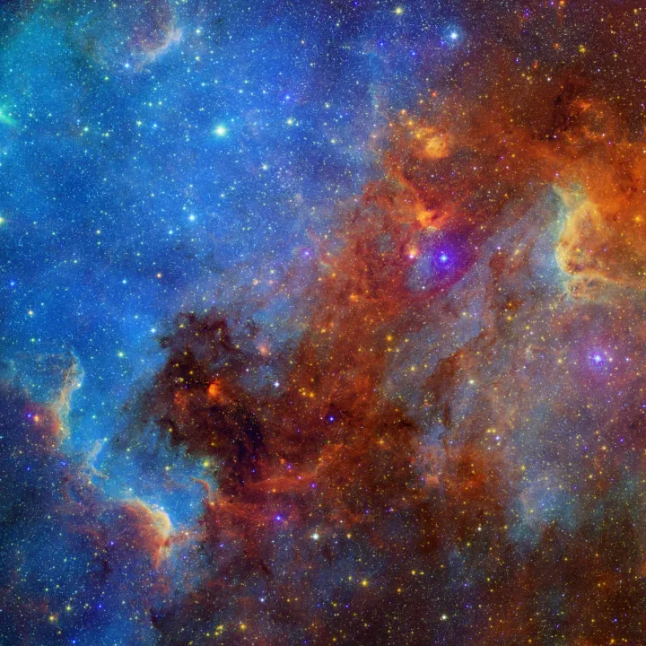 North America Nebula in Different Lights as a phone lock screen