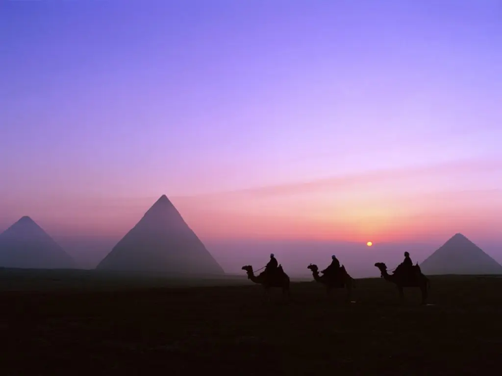 Journey Through Ancient Sands – black and purple desktop wallpaper, 1024×768