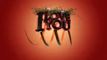 Blooming Love Typography wallpaper