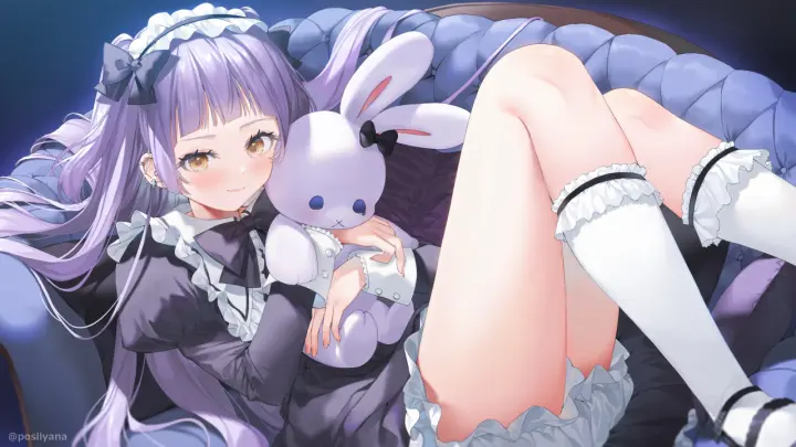 Resting With Bunny as a phone lock screen