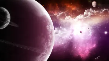 Cosmic Rings And Nebulae wallpaper