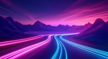 Neon Horizon Highway wallpaper