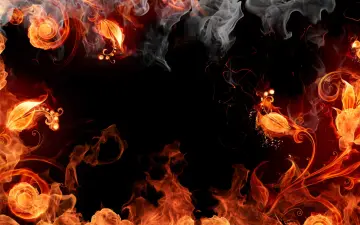 Fiery Floral Dance wallpaper